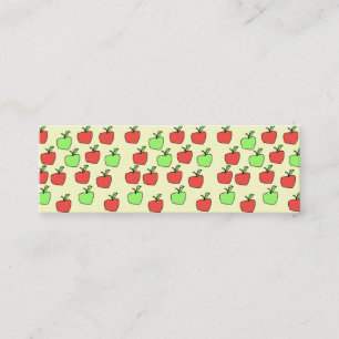 Carte De Visite Mini Pommes rouges et pommes vertes, motif, sur la