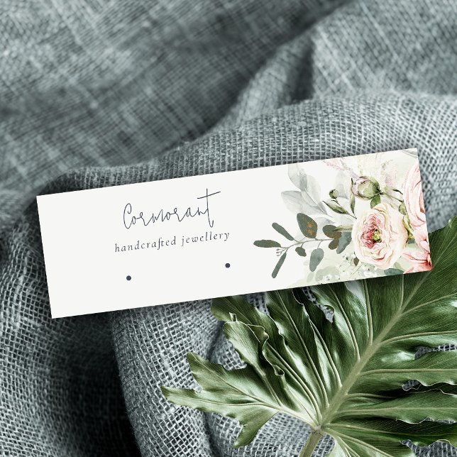 Carte De Visite Mini Porte-oreille Floral Rose-Rose-Doux (Créateur téléchargé)