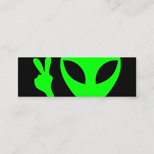 Carte De Visite Mini Portrait Alien (Devant)