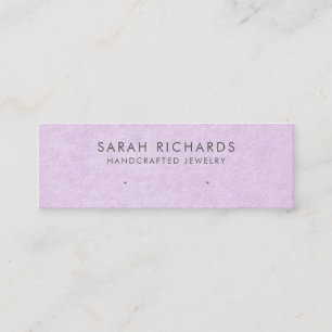Carte De Visite Mini Présentoir à boucles d'oreilles en lin violet past