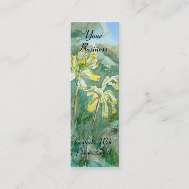 Carte De Visite Mini Primula Heart (Devant)
