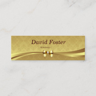Carte De Visite Mini Procureur - Shiny Gold Damask
