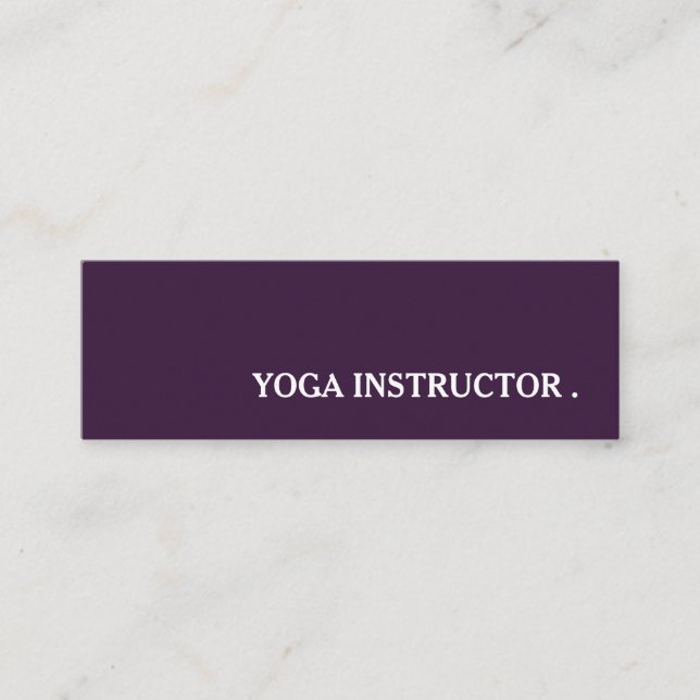 Carte De Visite Mini Professeur de Yoga (Devant)