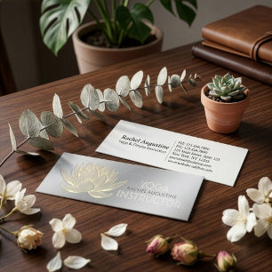 Carte De Visite Mini Professeur de Yoga de Méditation de Lotus de Reiki