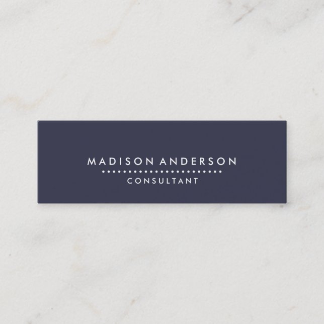 Carte De Visite Mini Professional Elegant Design Blue Chalk Board (Devant)