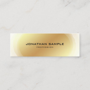 Carte De Visite Mini Professional Elite Gold Design Élégant Plain Chic