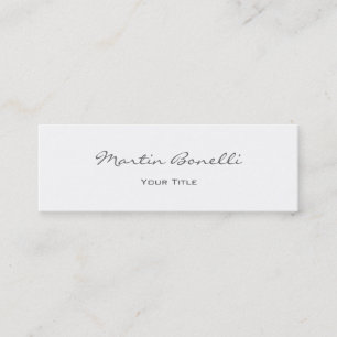 Carte De Visite Mini Professionnel à la mode simple de manuscrit