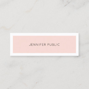 Carte De Visite Mini Professionnel Moderne Simple Design Chic Rose