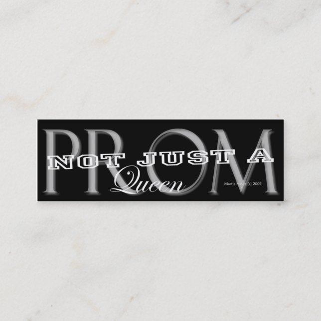 Carte De Visite Mini Prom Queen - Social Media Personal Card (Devant)