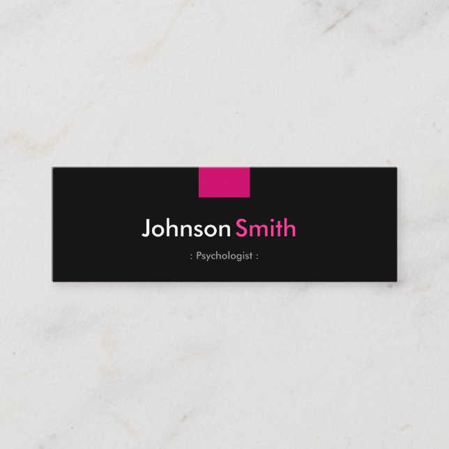 Carte De Visite Mini Psychologue - Rose Pink Compact (Devant)