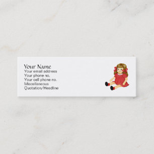 Carte De Visite Mini Ragdoll rouge