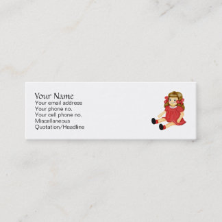 Carte De Visite Mini Ragdoll rouge
