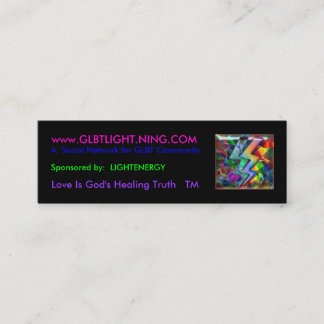 Carte De Visite Mini rainbowlight, www.GLBTLIGHT.NING.COM, un social…