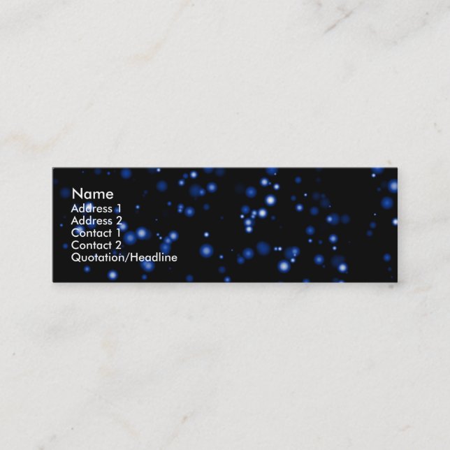 Carte De Visite Mini Randonnée spatiale (Devant)