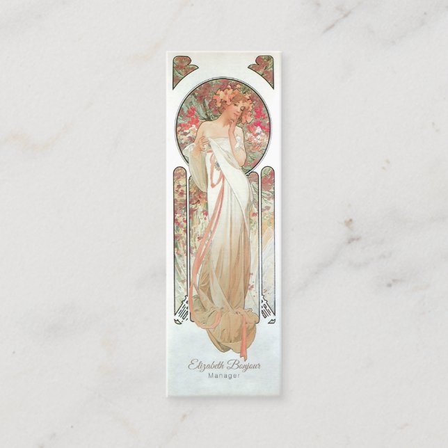 Carte De Visite Mini Rapidité des fleurs - (Devant)