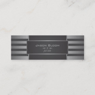 Carte De Visite Mini Rayures en acier et noires