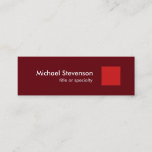 Carte De Visite Mini Redwood Red Modern Unique Design