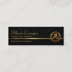 Carte De Visite Mini Reed Plante Grunge Exquise Black Gold Line