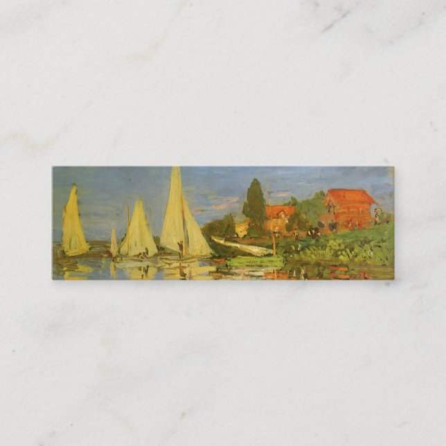 Carte De Visite Mini Régate à Argenteuil par Claude Monet (Devant)