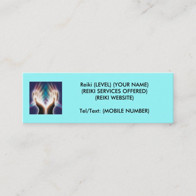 Carte De Visite Mini Reiki/guérison (Devant)