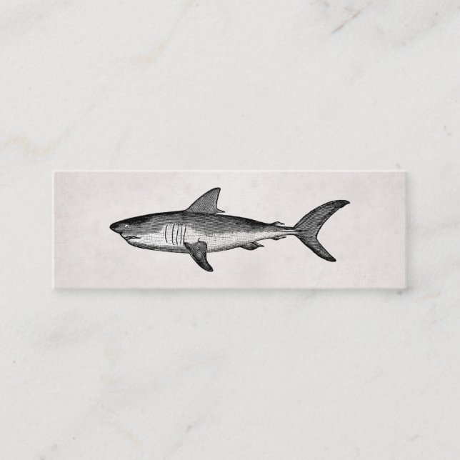 Carte De Visite Mini Requin vintage (Devant)