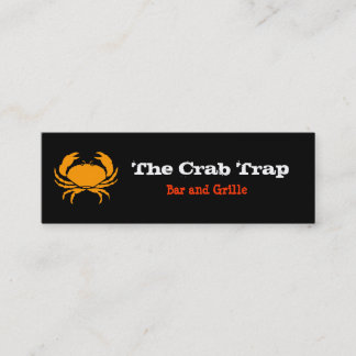 Carte De Visite Mini Restaurants de crabe et de fruits de mer