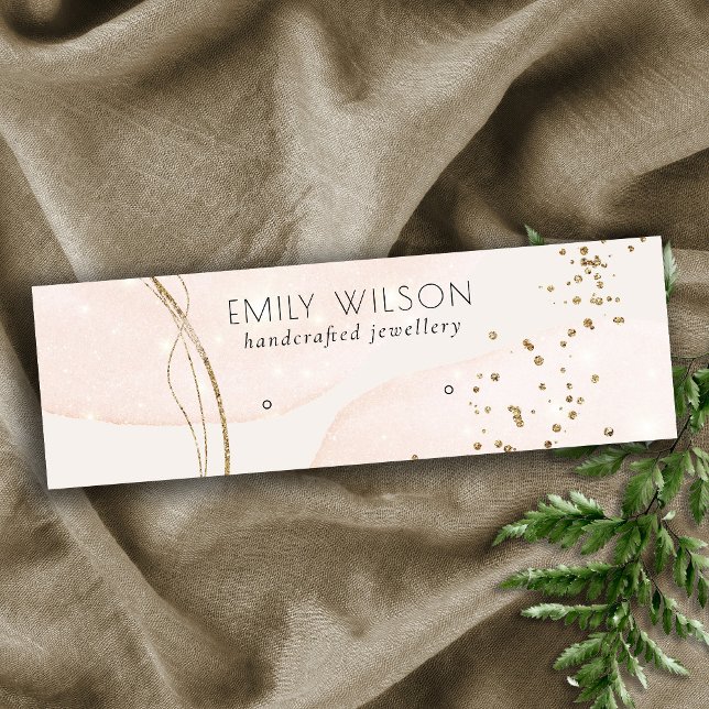 Carte De Visite Mini Résumé Écran d'oreille Glitter Rose Gold (Créateur téléchargé)