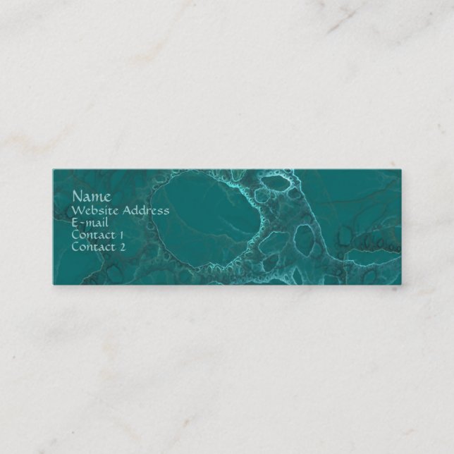 Carte De Visite Mini Résumé vert (Devant)