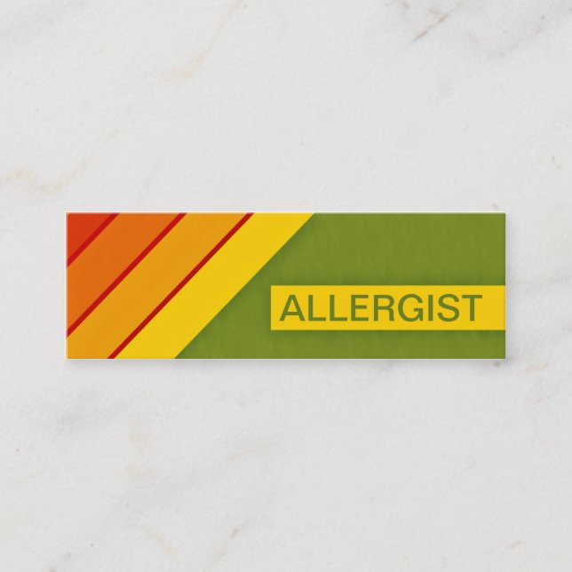 Carte De Visite Mini rétro ALLERGIST (Devant)