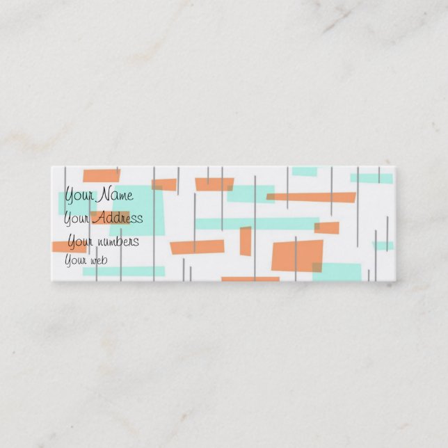 Carte De Visite Mini Rétro appel (Devant)