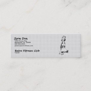 Carte De Visite Mini Rétro forme physique B/W