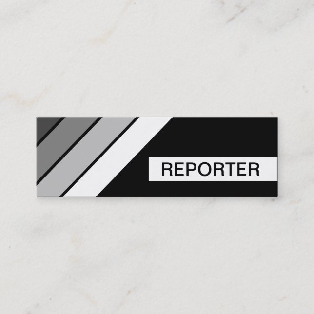 Carte De Visite Mini retro REPORTER (Devant)