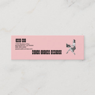 Carte De Visite Mini Rétro secrétaire