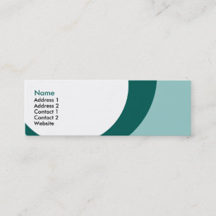 Carte De Visite Mini rétros anneaux turquoises
