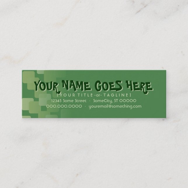 Carte De Visite Mini rétros cascades (Devant)