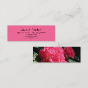 Carte De Visite Mini Rhododendron rose 2 mini-Cartes de visite