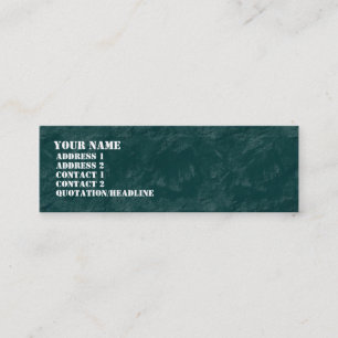 Carte De Visite Mini Roche brossée - Turquoise foncé