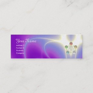 CARTE DE VISITE MINI RODE D'ASCLEPIUS, 7 CHAKRAS, YOGA, ÉNERGIE SPIRITU