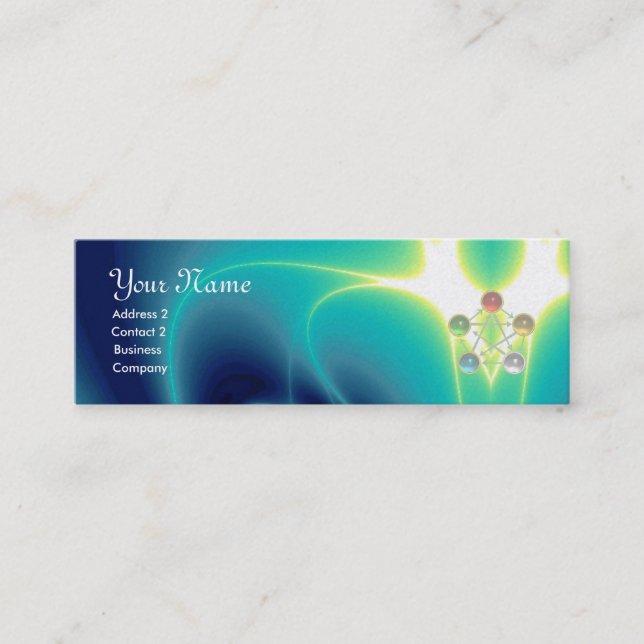 CARTE DE VISITE MINI RODE D'ASCLEPIUS, 7 CHAKRAS, YOGA, ÉNERGIE SPIRITU (Devant)
