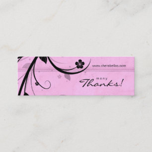 Carte De Visite Mini Rose aqueux floral de spa de signet de salon