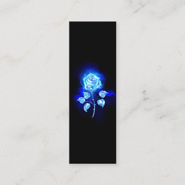 Carte De Visite Mini Rose bleu brûlant (Devant)