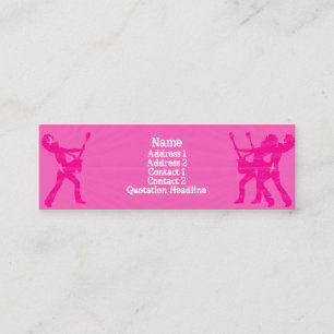 Carte De Visite Mini Rose de guitariste - maigre