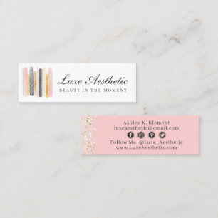 Carte De Visite Mini Rose et Rose bleu Peinture sur les médias sociaux