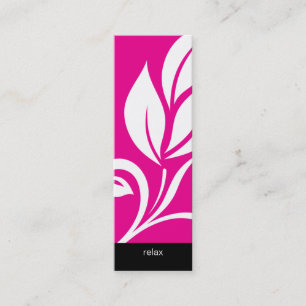 Carte De Visite Mini Rose floral de fleur de feuille audacieuse de spa