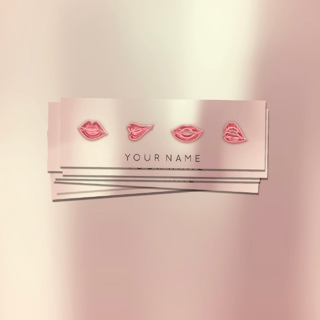 Carte De Visite Mini Rose Lèvres Injecteur cosmétique Injecteur Qr Code (Créateur téléchargé)