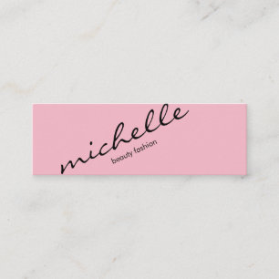 Carte De Visite Mini Rose minimaliste avec texte cursif
