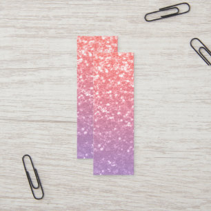 Carte De Visite Mini Rose rose violet lavande faux pétille parties scin