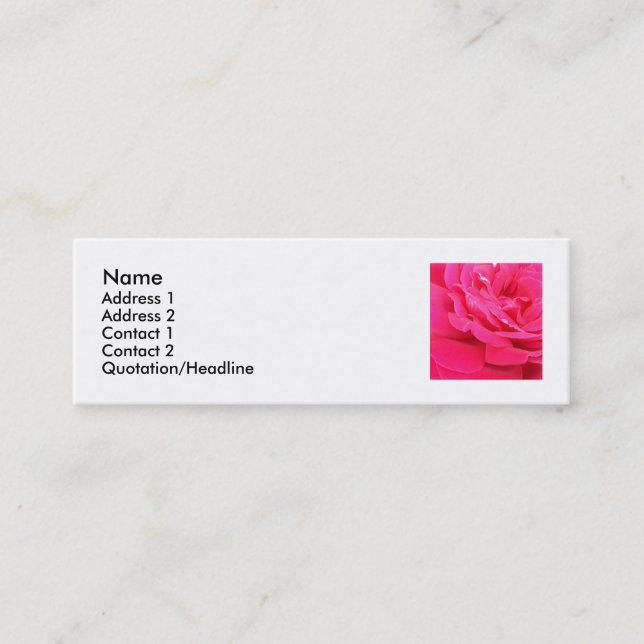 Carte De Visite Mini rosepetals (Devant)