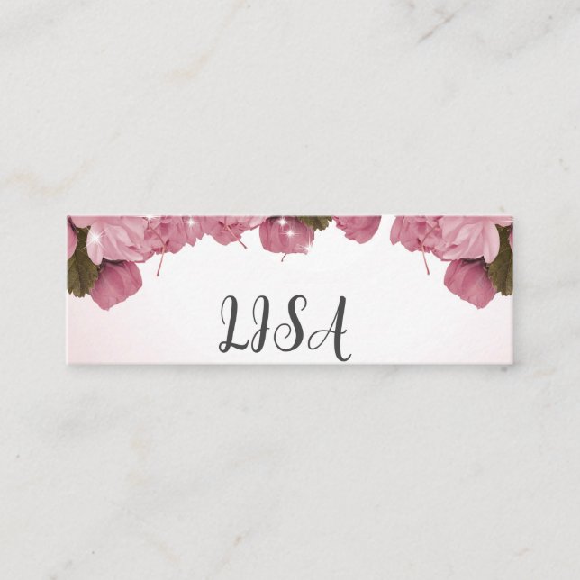 CARTE DE VISITE MINI ROSES ROSES ROSES (Devant)