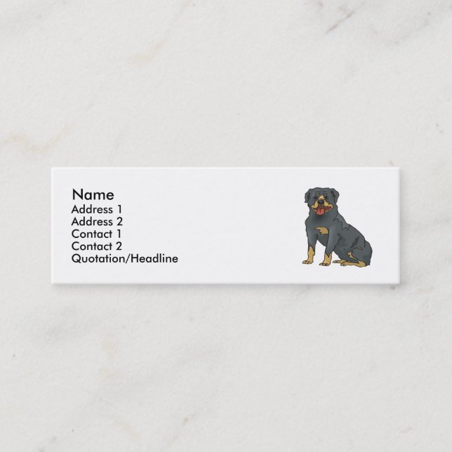 Carte De Visite Mini Rottweiler (Devant)